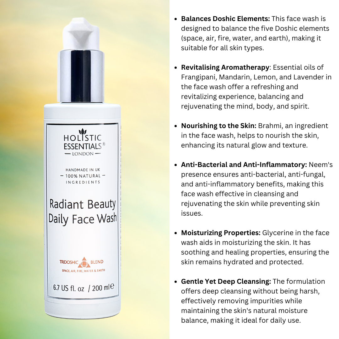 Radiant Beauty Daily Face Wash - ReBalance Formula (Tridoshic) | Ayurveda Pura