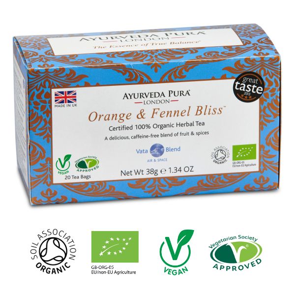 Orange & Fennel Bliss™ herbal tea box - 20 Tea Bags