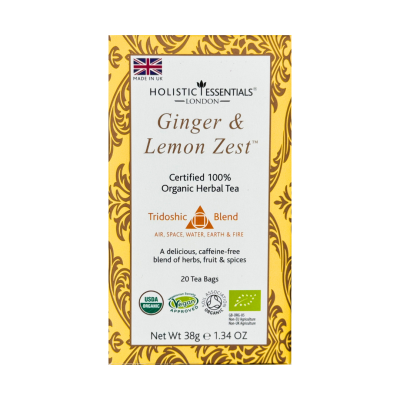 Ginger & Lemon Zest™ Herbal Tea - Certified Organic