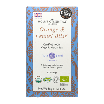 Orange & Fennel Bliss™ Herbal Tea- 20 Tea Bags - Certified Organic