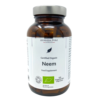Organic Neem Herbal Capsules (120 Capsules) 