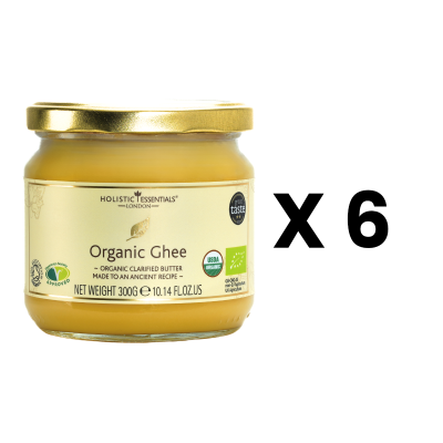 Organic Ghee (Clarified Butter), 300g - Box of 6 Jars