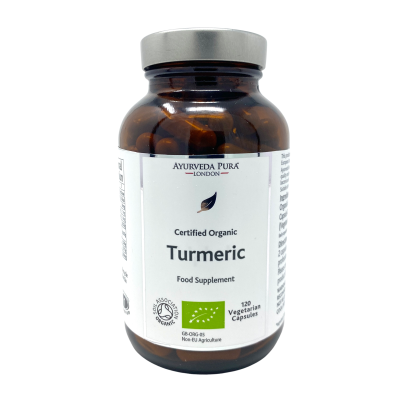 Organic Turmeric Herbal Capsules (120 Capsules) 