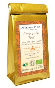 Tulsi &amp; Lemon Boost™ - Certified Organic Herbal Tea - Tridoshic Blend - 50g Loose