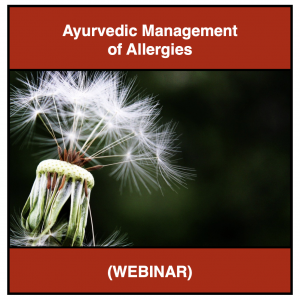 Ayurvedic Management of Allergies Webinar
