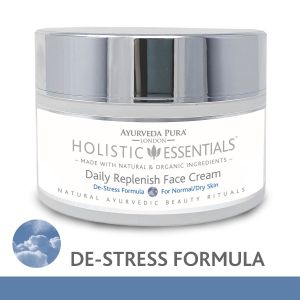 Daily Replenish Face Cream - De-Stress Formula (Vata) - Made With Natural And Organic Ingredients 